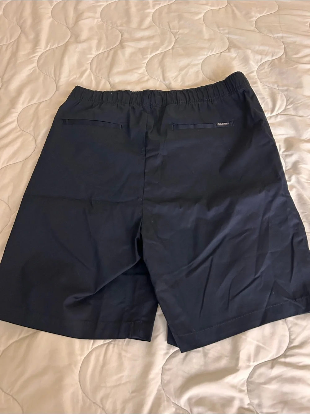 Calvin Klein Navy Drawstring Athletic Shorts